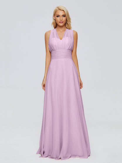 Ximena Straps Ribbon Chiffon Bridesmaid Dresses