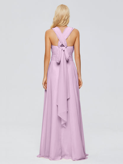 Ximena Straps Ribbon Chiffon Bridesmaid Dresses