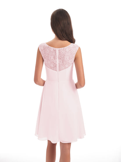 Zendaya Knee Length V-neck Chiffon Bridesmaid Dresses