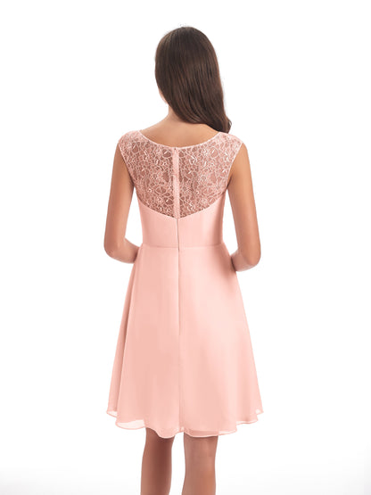 Zendaya Knee Length V-neck Chiffon Bridesmaid Dresses