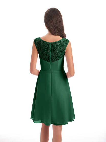 Zendaya Knee Length V-neck Chiffon Bridesmaid Dresses