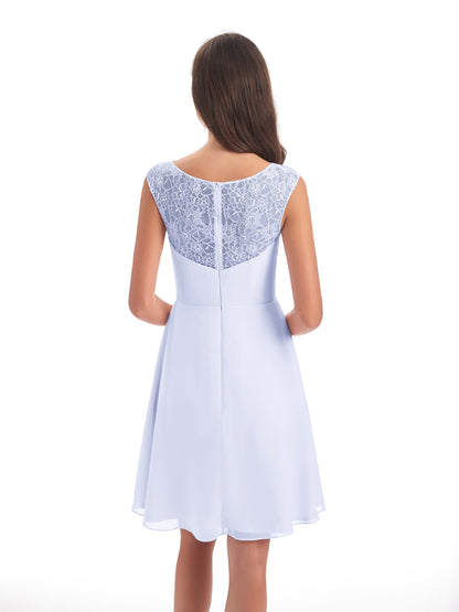 Zendaya Knee Length V-neck Chiffon Bridesmaid Dresses