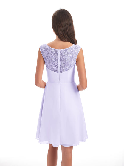Zendaya Knee Length V-neck Chiffon Bridesmaid Dresses