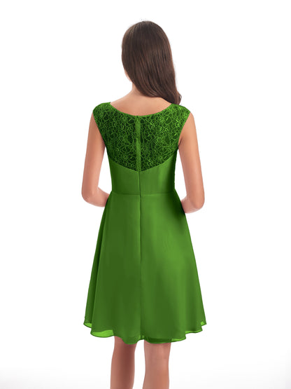 Zendaya Knee Length V-neck Chiffon Bridesmaid Dresses