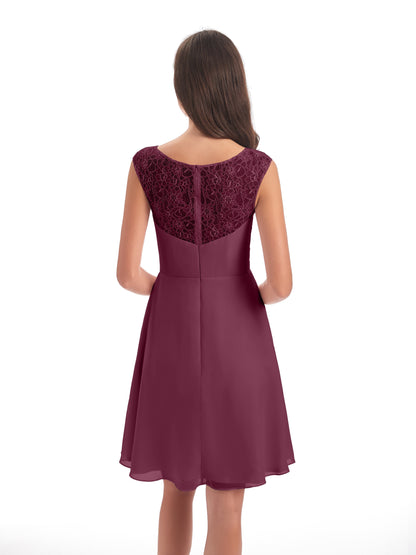 Zendaya Knee Length V-neck Chiffon Bridesmaid Dresses
