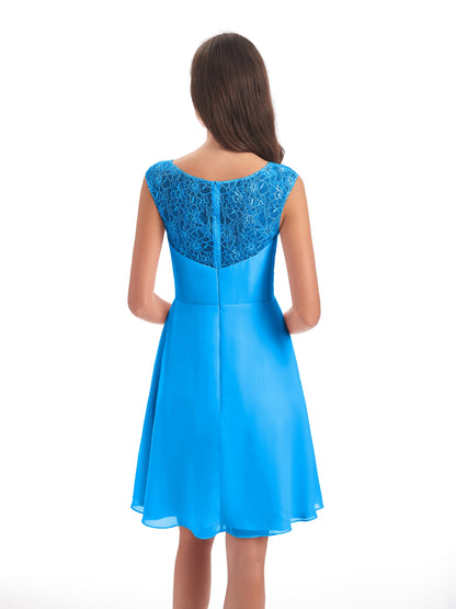 Zendaya Knee Length V-neck Chiffon Bridesmaid Dresses