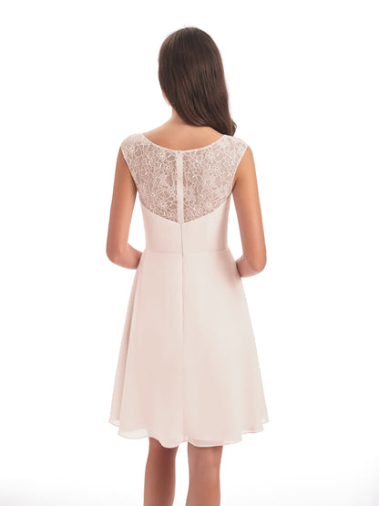 Zendaya Knee Length V-neck Chiffon Bridesmaid Dresses