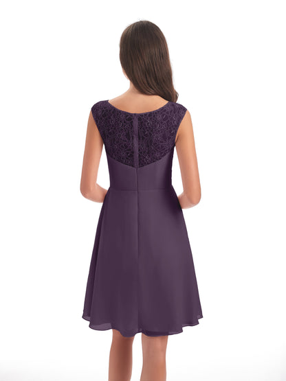 Zendaya Knee Length V-neck Chiffon Bridesmaid Dresses
