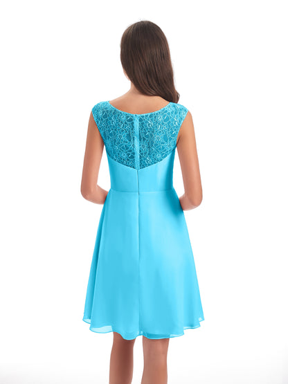 Zendaya Knee Length V-neck Chiffon Bridesmaid Dresses