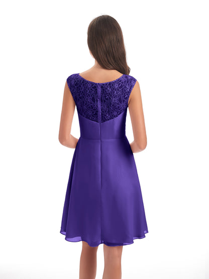 Zendaya Knee Length V-neck Chiffon Bridesmaid Dresses