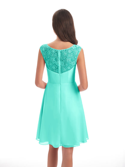 Zendaya Knee Length V-neck Chiffon Bridesmaid Dresses