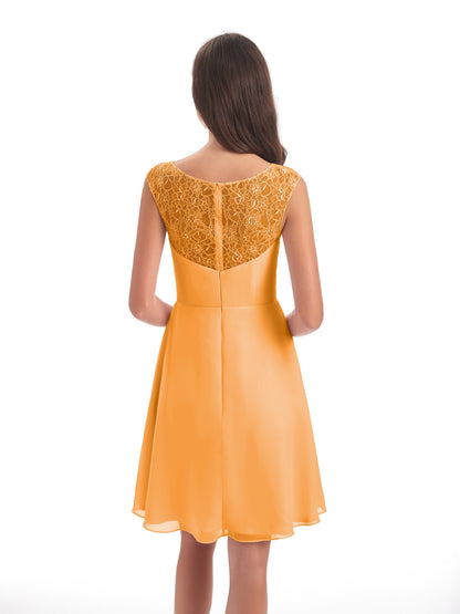 Zendaya Knee Length V-neck Chiffon Bridesmaid Dresses
