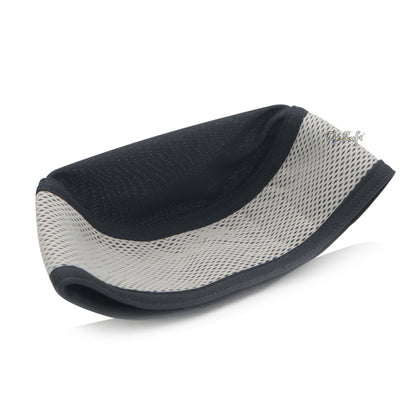 Dark Gray and Off-White Madun Vented Top Pliable Two-Color Round Kufi Hat