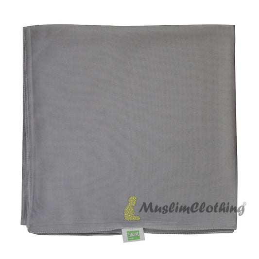 Dark Gray Borderless Chiffon Scarf Hijab Shawl Islamic Headwear