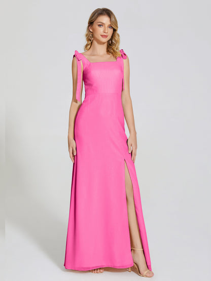 Michelle Detachable Bow-knot Square Bridesmaid Dress