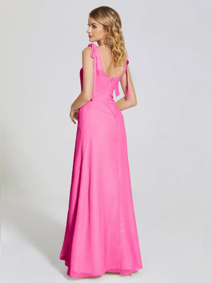 Michelle Detachable Bow-knot Square Bridesmaid Dress