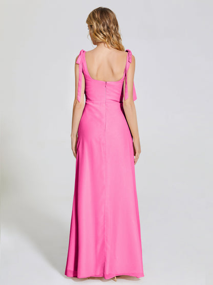 Michelle Detachable Bow-knot Square Bridesmaid Dress