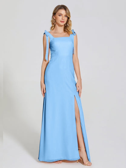 Michelle Detachable Bow-knot Square Bridesmaid Dress