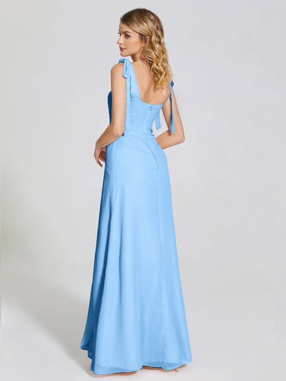 Michelle Detachable Bow-knot Square Bridesmaid Dress