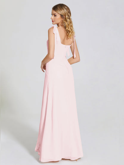 Michelle Detachable Bow-knot Square Bridesmaid Dress
