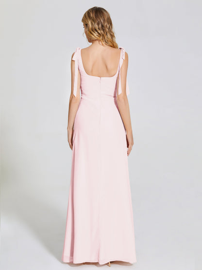 Michelle Detachable Bow-knot Square Bridesmaid Dress