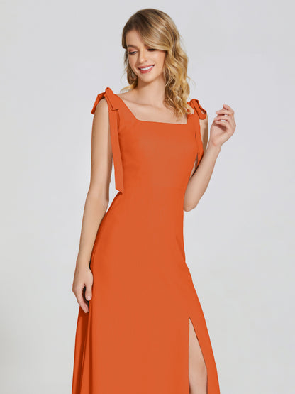 Michelle Detachable Bow-knot Square Bridesmaid Dress