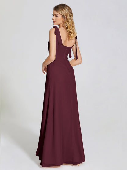 Michelle Detachable Bow-knot Square Bridesmaid Dress