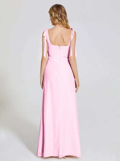 Michelle Detachable Bow-knot Square Bridesmaid Dress