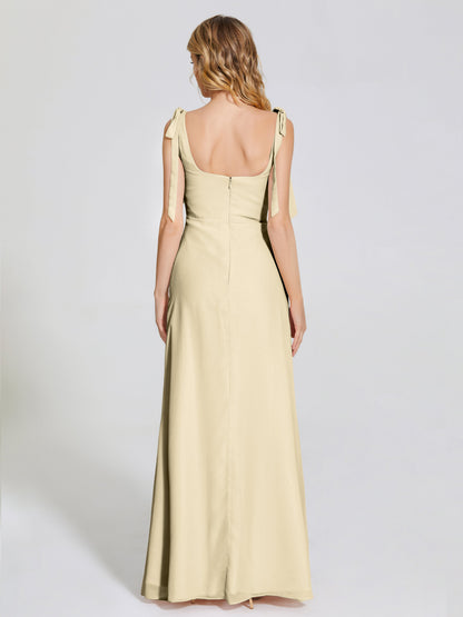 Michelle Detachable Bow-knot Square Bridesmaid Dress