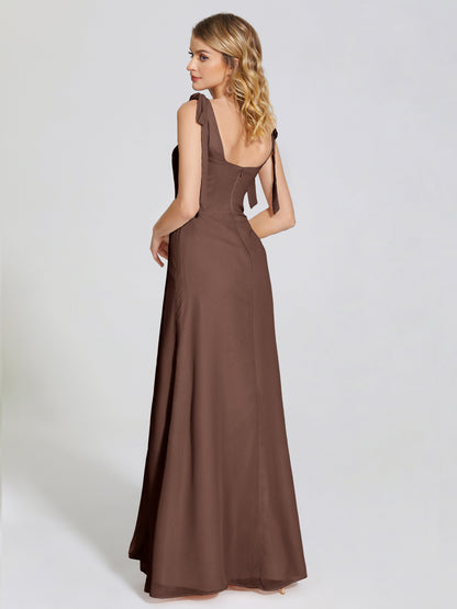 Michelle Detachable Bow-knot Square Bridesmaid Dress