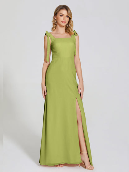 Michelle Detachable Bow-knot Square Bridesmaid Dress