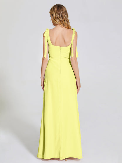 Michelle Detachable Bow-knot Square Bridesmaid Dress