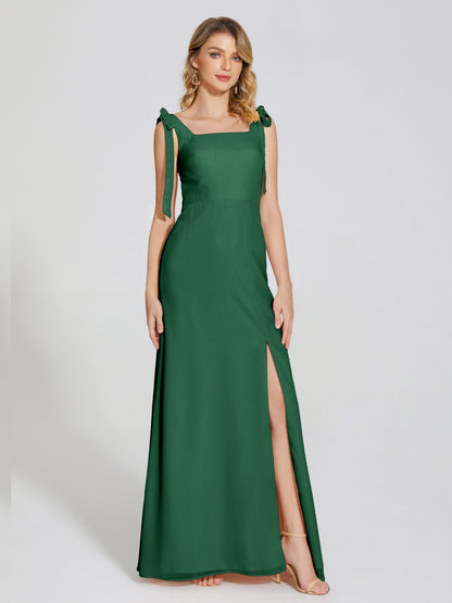 Michelle Detachable Bow-knot Square Bridesmaid Dress