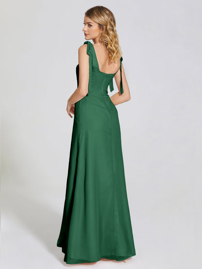 Michelle Detachable Bow-knot Square Bridesmaid Dress