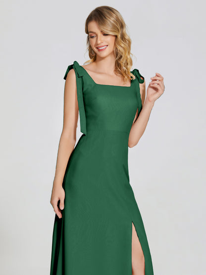 Michelle Detachable Bow-knot Square Bridesmaid Dress