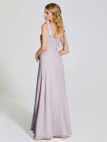 Michelle Detachable Bow-knot Square Bridesmaid Dress