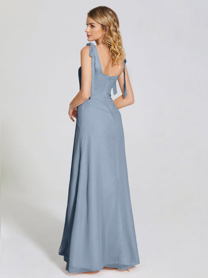Michelle Detachable Bow-knot Square Bridesmaid Dress
