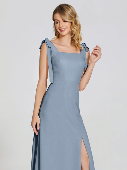 Michelle Detachable Bow-knot Square Bridesmaid Dress