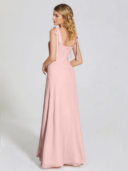 Michelle Detachable Bow-knot Square Bridesmaid Dress