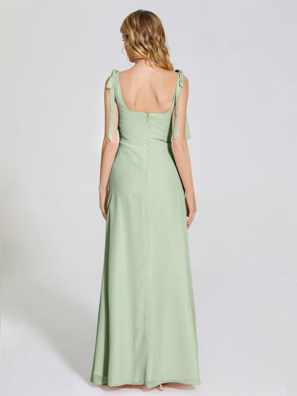 Michelle Detachable Bow-knot Square Bridesmaid Dress