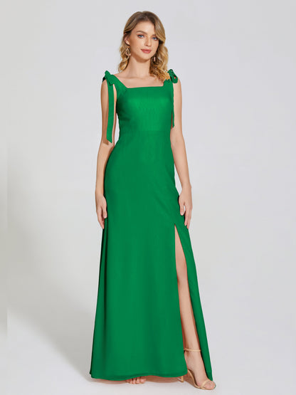 Michelle Detachable Bow-knot Square Bridesmaid Dress