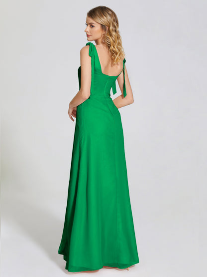 Michelle Detachable Bow-knot Square Bridesmaid Dress