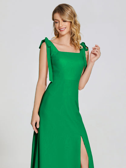 Michelle Detachable Bow-knot Square Bridesmaid Dress