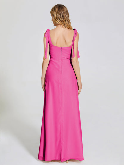 Michelle Detachable Bow-knot Square Bridesmaid Dress