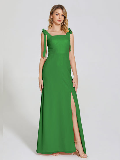 Michelle Detachable Bow-knot Square Bridesmaid Dress