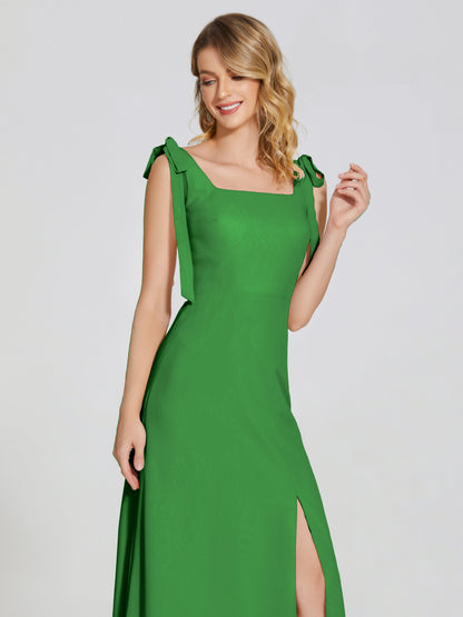 Michelle Detachable Bow-knot Square Bridesmaid Dress
