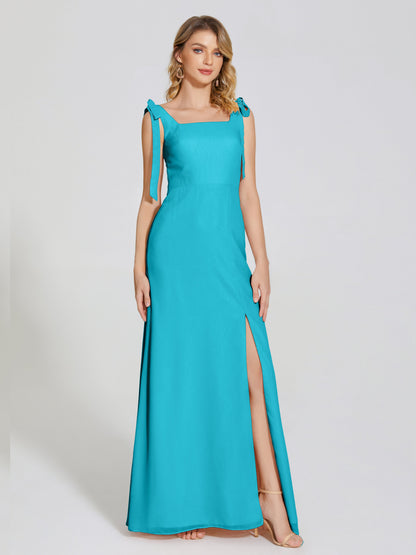 Michelle Detachable Bow-knot Square Bridesmaid Dress