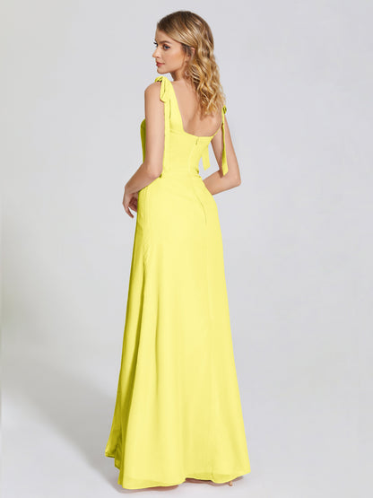 Michelle Detachable Bow-knot Square Bridesmaid Dress