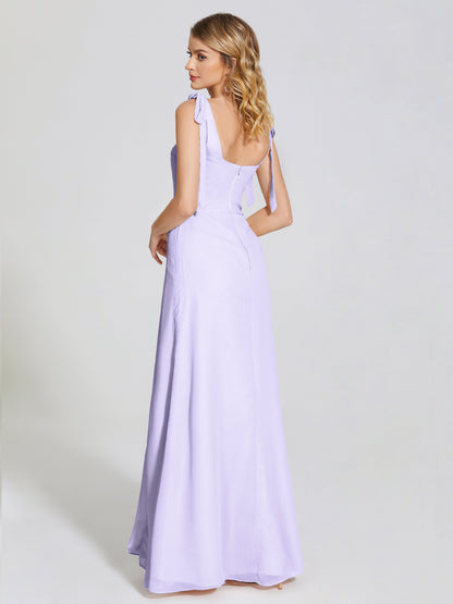 Michelle Detachable Bow-knot Square Bridesmaid Dress