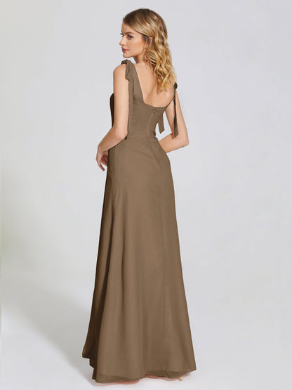 Michelle Detachable Bow-knot Square Bridesmaid Dress